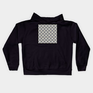 Repeat pattern of white flowers Kids Hoodie